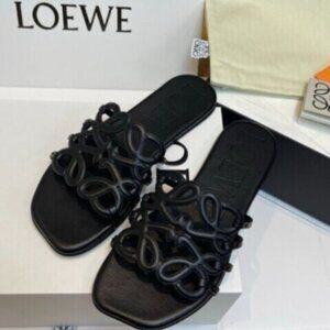 Loewe Women's Black Slide Slippers